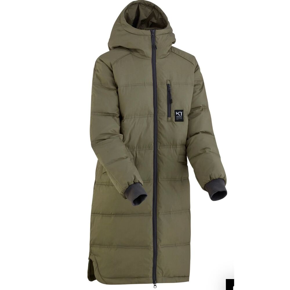 Kari Traa Khaki Hooded Puffer Coat